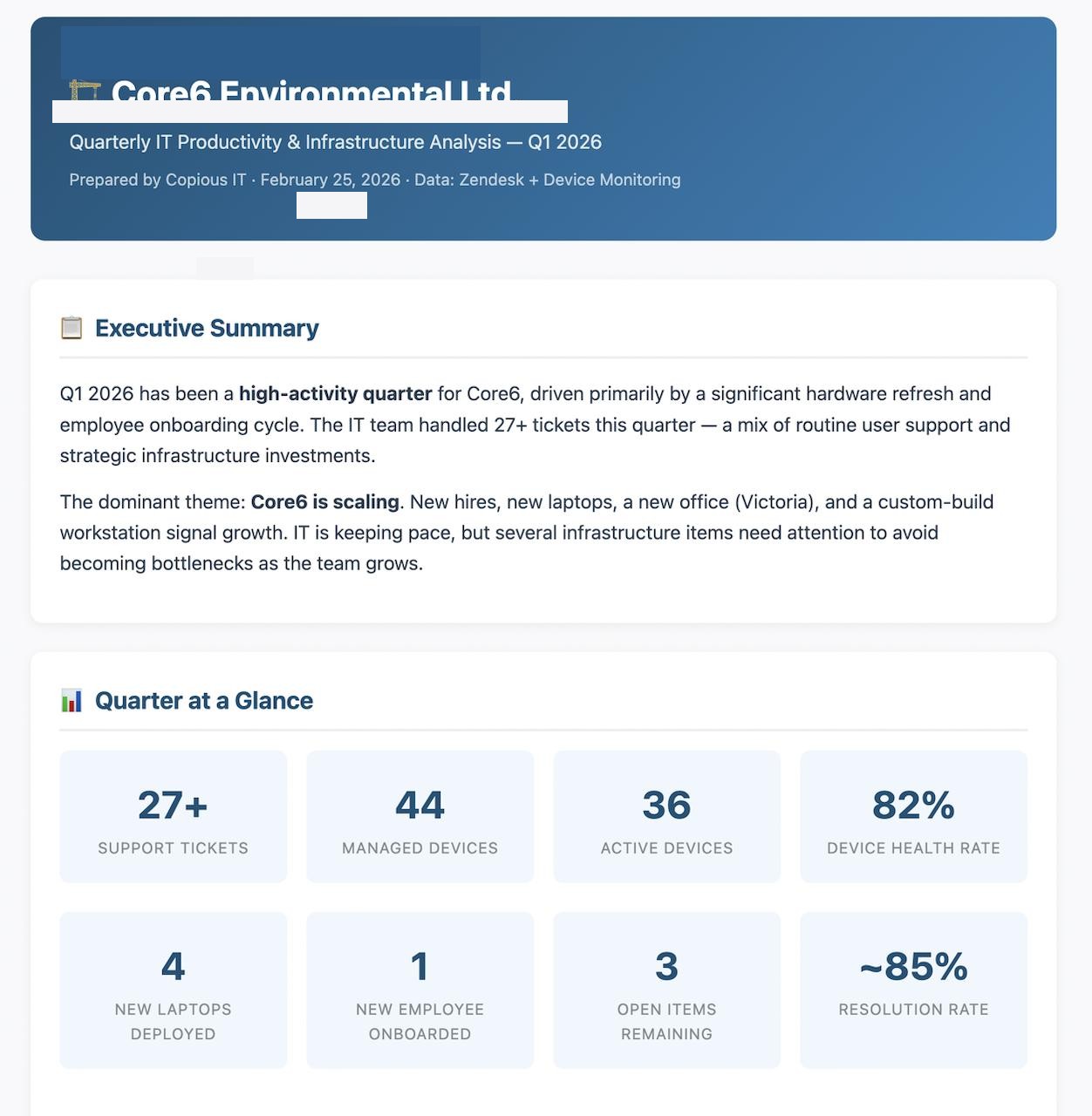 ArgusBoard reporting interface for Apple fleet reports